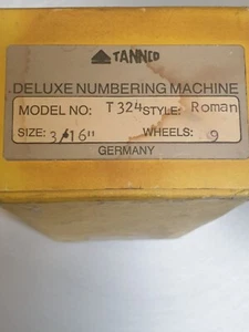 Vintage Tannco Nummerierungsmaschine Modell T324 römisch. 9 Räder. Made in Germany. - Bild 1 von 3