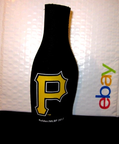 MLB Pittsburgh Pirate "Black Beer Bottle 7.5" Koozie w/Zipper" Kolder MLBP 2017 Cover