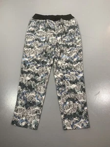 LOGO Pantalones Lori Goldstein 12 Beige Azul Negro Estampado Cintura Elástica - Imagen 1 de 8