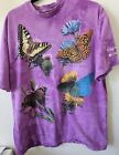 The Mountain Butterfly Purple Tie Dye Short Sleeve T-Shirt XL