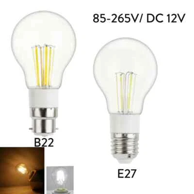 LED Bulb E27 Filament Light B22 3W 4W 6W LED Lamp 110V 230V 240V 220V 12V - Image 1 of 4