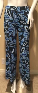 Melly M Blue Green Relax Fit Yoga Exercise Pants - Picture 1 of 7