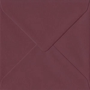 Dark Burgundy Bordeaux Red 155mm x 155mm 120gsm Gummed Square Sized Envelope - Picture 1 of 1