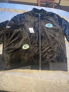 starter Green Bay Packers men's size, large velvet jacket, and pants set - Picture 1 of 12