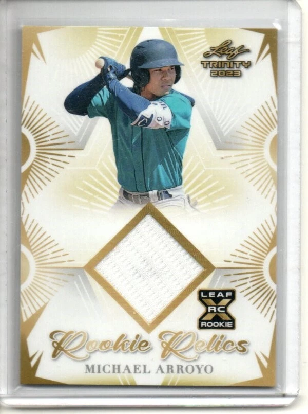2023 Leaf Trinity Michael Arroyo Rookie Relics Jersey #RR-36 Mariners RC - Image 1 of 1