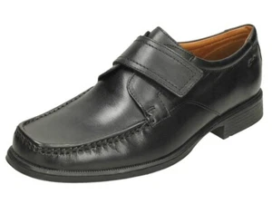 Clarks Huckley Roll schwarze Leder Smart Schuhe Größe UK 7-11 - Bild 1 von 6