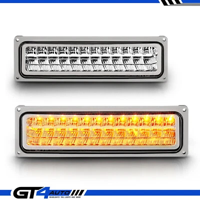 88-98 GMC Chevy C10 C/K 1500/2500/3500 Pickup LED Parking Signal Bumper Lights - Image 1 of 4
