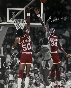 Hakeem Olajuwon & Ralph Sampson Signed 16x20 Photo Steiner Sports - Picture 1 of 1