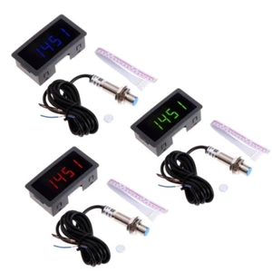 4 Digitaler Drehzahlmesser RPM - Blaue LED + Halle NPN - 10-9999RPM Näherungsschalter Sensor - Bild 1 von 11