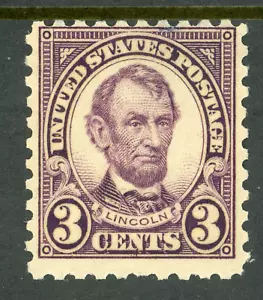 EE. UU. 1925 Cuarta Oficina 3¢ Lincoln Rotary Perf 10 Scott # 584 MNH G654 - Imagen 1 de 2