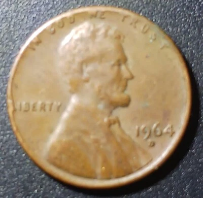 1964 D Lincoln Penny. Errors On Top Rim, & "L" In Liberty On Edge - Image 1 of 4