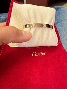 CARTIER LOVE BRACELET 18K ROSE GOLD SIZE 16 - B3982 - Picture 1 of 7
