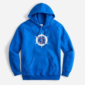 J.Crew x Old Soldier men's Marine Center hoodie Blue Large EUC! - Picture 1 of 8