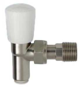 Valvola radiatore parafango angolare Myson Matchmate 10mm. PUSHFIT MM10LANPF - Foto 1 di 3