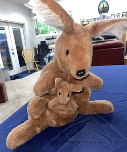 And Puppets 15" Full Body Plush Kangaroo & Joey Hand Puppet Pouch Stuffed - Picture 1 of 9
