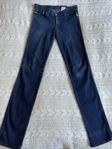Bettina Liano size 29 low rise skinny Leg Dark Blue Denim Jeans. Classic 5 pocke - Picture 1 of 11