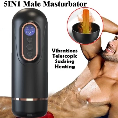 Masturbadores masculinos ventosa automática empuje acariciador hombres mamada juguetes sexuales Foto 1 de 4