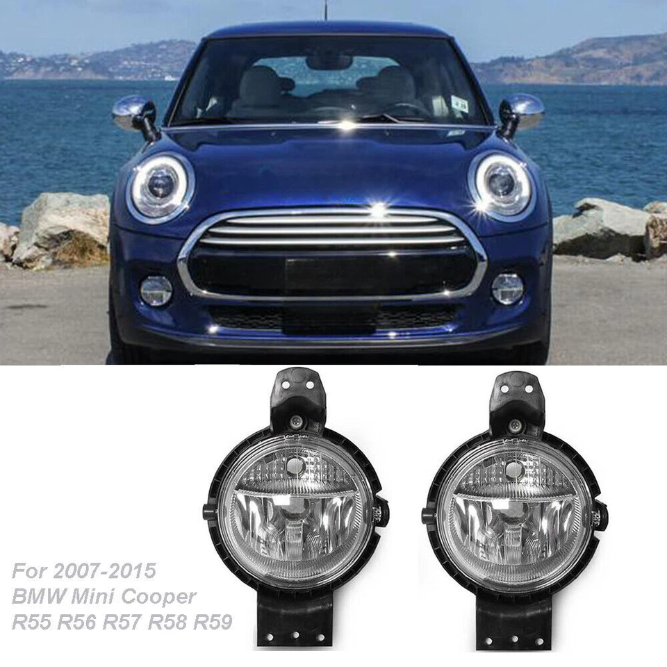 Carcasa de lámpara antiniebla de reemplazo de 2 piezas para Mini Cooper R56 R55 2007-2015 base / S Foto 1 de 4