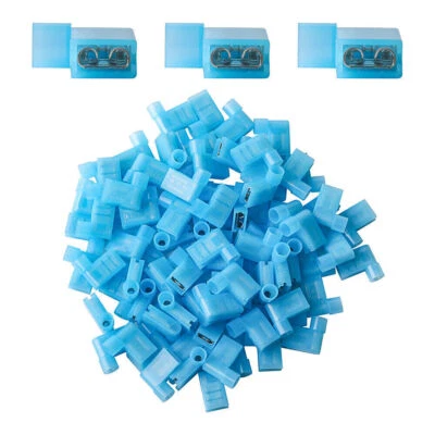 50pcs 90 Degree Nylon Flag Spade Female Insulated Terminals Connector 16-14AWG - Image 1 of 4