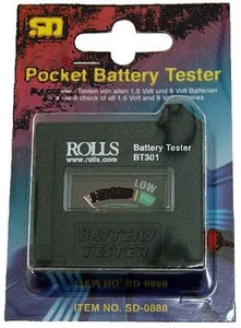 ROLLS BT301 Battery Tester Tests 9V, AA, AAA, C, D batteries - Picture 1 of 1
