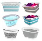 Collapsible Folding Laundry washing Basket storage Space Saving Cloth Bin Bucket