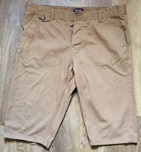 Kangol Xl Cargo Shorts Mens Summer Hoildays Brown Beige Tan - Picture 1 of 6