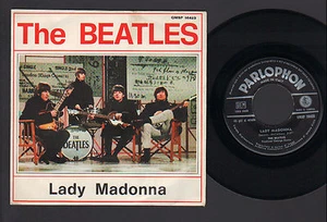 7" BEATLES LADY MADONNA / THE INNER LIGHT ITALY 1968 PARLOPHON LENNON McCARTNEY - Bild 1 von 1