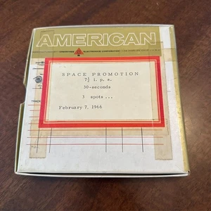 1966 Reel-to-Reel “Space Promotion” – 3x30s Radio Spots, 7½ i.p.s. Tape - Picture 1 of 3