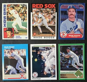Wade Boggs 6 Card Lot- 1984-1992 Boston Red Sox Base & Insert - Picture 1 of 1