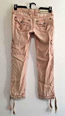 Pantalones cortos cargo Rock Revival con hebilla para mujer talla 25 bordado con especias REC052W2 Foto 1 de 4