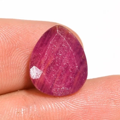 9.40 CT 100% Natural Red RUBY Precious Pear Cut Royal Gemstone 11x13x5 mm TP466 - Image 1 of 3