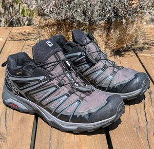 Salomon X-Ultra 3 GTX Men's Size 9.5 Trail Running Shoes Gray Black - Picture 1 of 10