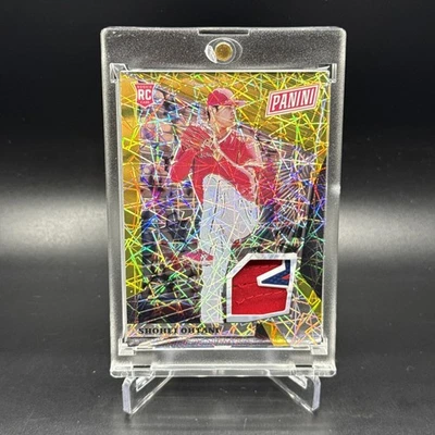 2018 PANINI NATIONAL VIP SHOHEI OHTANI GOLD JERSEY PATCH TAG  RC #46 NM #/5 - Image 1 of 4