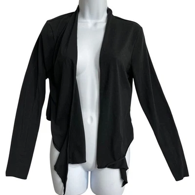 Prana Women Open Front Top Size M Black Long Sleeve Cardigan Jacket PILLING - Image 1 of 4