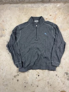 Tommy Bahama Men’s Relaxed Fit 1/4 Zip Pull Over Size Xxl Grey - Picture 1 of 7