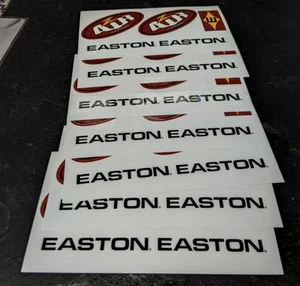 Menge (7) WEISS Easton AIR Fast-Pitch Softballschläger 4"x7" Aufkleber/Aufkleber - Bild 1 von 1