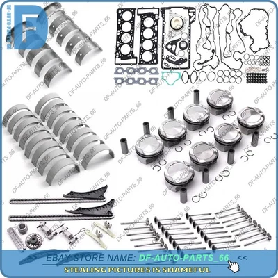 Комплект для капитального ремонта прокладок поршней двигателя для BMW 750i X5 X6 650i F06 N63 F12 4,0 л 4,4 - Изображение 1 из 4
