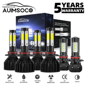 For Chevy Avalanche 2002-2005 Xenon White LED Headlight High Low Fog Light Bulbs - Picture 1 of 16