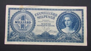 Hungary banknote, 1 Milliard (Milpengo) 1946. P-131 - Picture 1 of 2