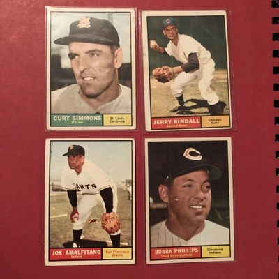 Lote de 10 tarjetas de béisbol Topps 1961 - Lote 1 Foto 1 de 4