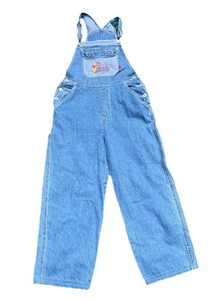 Vintage Winnie The Pooh Denim Overalls Medium 32” Waist Embroidered 90s Y2K - Picture 1 of 14