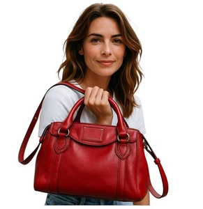 Cartera bandolera Marc by Marc Jacobs para mujer de cuero rojo Fulton Wellington - Imagen 1 de 18