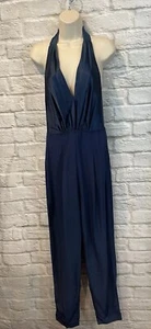Mono de Colección Años 80 Rhonda Arnés Azul Halter Espalda Abierta Talla 10 - Imagen 1 de 9