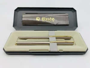 Set penne Elysee Luxury Elegance penna stilografica acciaio inox effetto oro - Foto 1 di 5