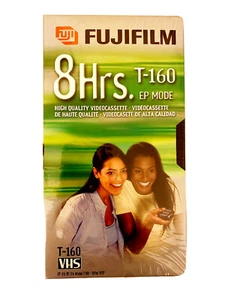 FUJIFILM T-160 EP Mode VHS Tapes-2 Pack-8 Hours Each VHS-New/SEALED - Picture 1 of 2