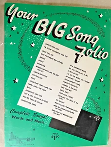 Your Big Song Folio, Complete Songs, PB, 1954 - Imagen 1 de 7