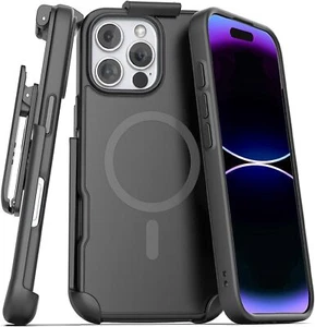 Encased Holster Case Compatible with iPhone 16 Pro 16 Max, Black - Photo 1 sur 9