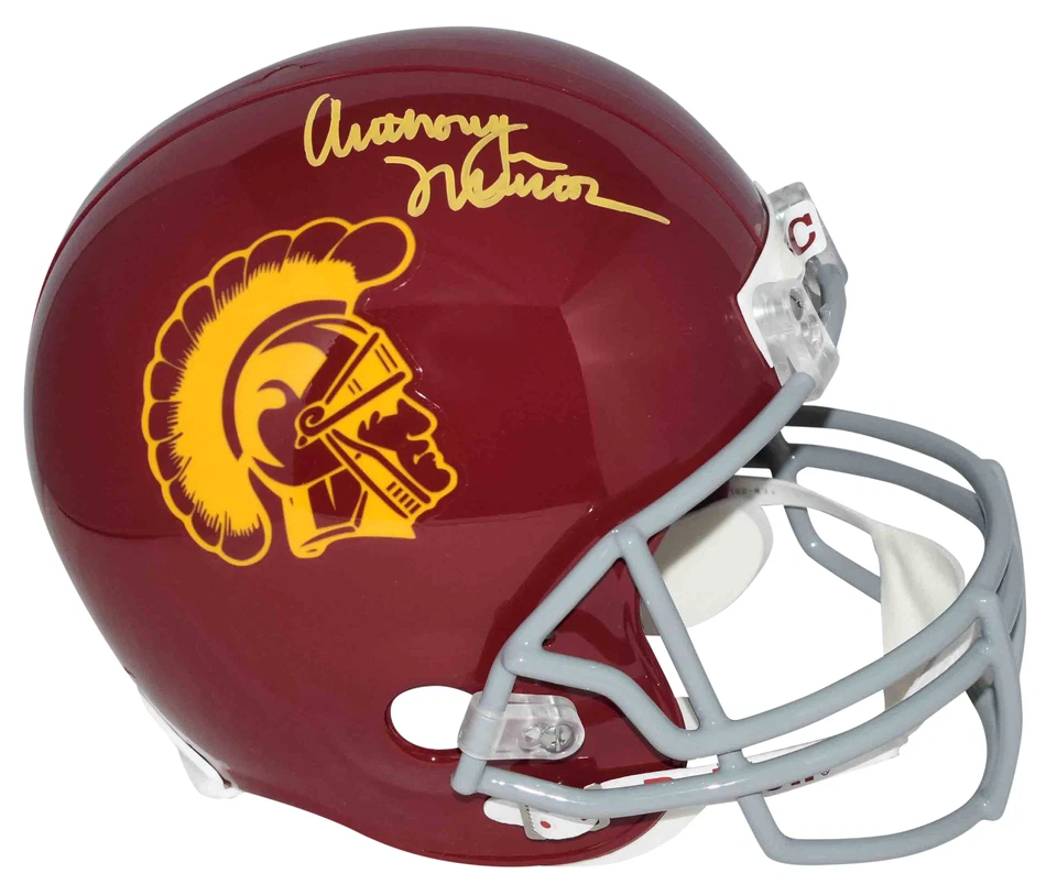 ANTHONY MUNOZ SIGNED AUTOGRAPHED USC TROJANS FULL SIZE HELMET JSA - Image 1 of 1