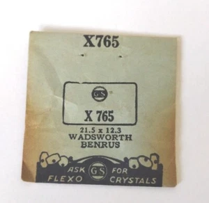 G-S Flexo Watch Crystal X765 Wadsworth Benrus 21.5 x12.3 - Picture 1 of 2