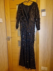 Black Sequin Maxi Dress - Picture 1 of 6